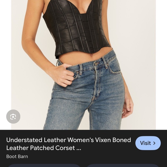 Understated Leather Vixon Patched Corset Top - Picture 3 of 6